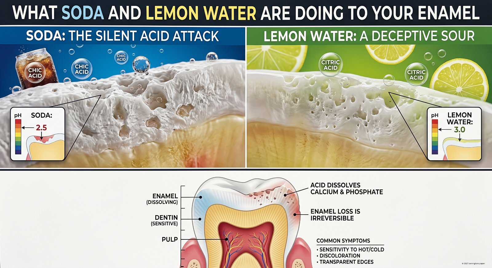 What Soda and Lemon Water Are Doing to Your Enamel
